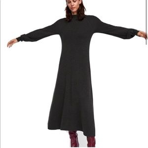 SOLD - Zara Knit - minimalist wool dress - medium - olive